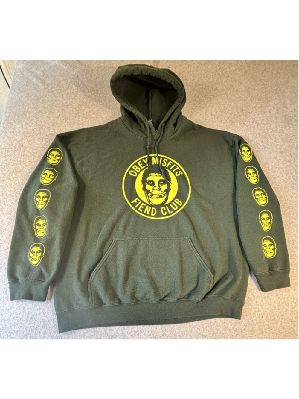 Obey Misfits Fiend Club Hoodie Misfits Skull x Andre Size XL